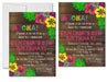 Tropical Luau Birthday Party Invitations