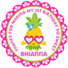 Tropical pineapple birthday sticker with cute character design