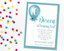 Turquoise Balloon Birthday Party Invitations