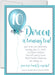 Turquoise Balloon Birthday Party Invitations