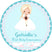Turquoise Communion sticker label