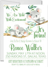 Twins genger neutral koala baby shower invites