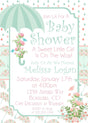 Umbrella Baby Shower Invitations