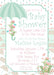 Umbrella Baby Shower Invitations