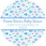 Under the sea baby shower stickers with colorful fish design