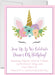 Unicorn Birthday Party Invitations