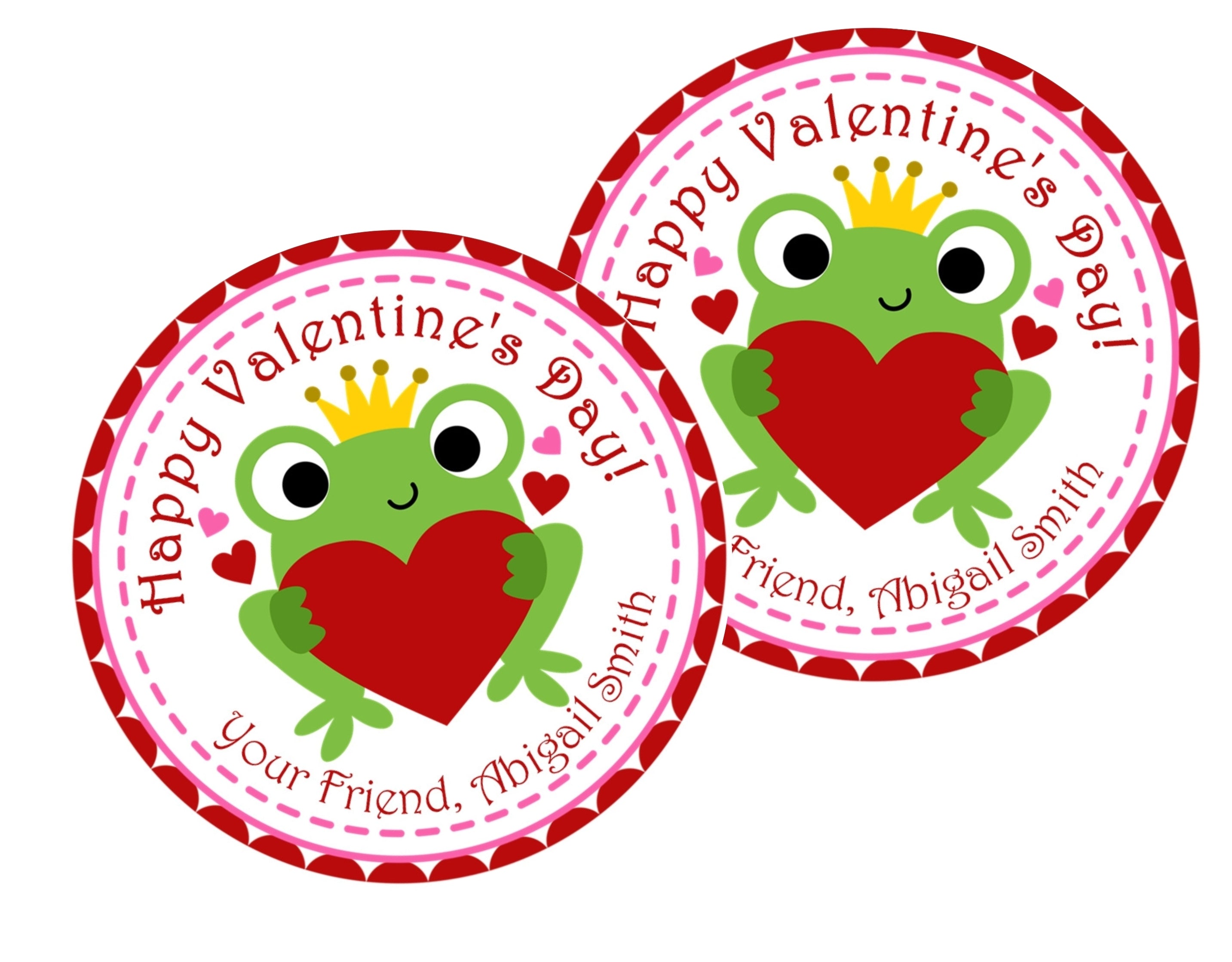 Frog Prince Valentine's Day Stickers