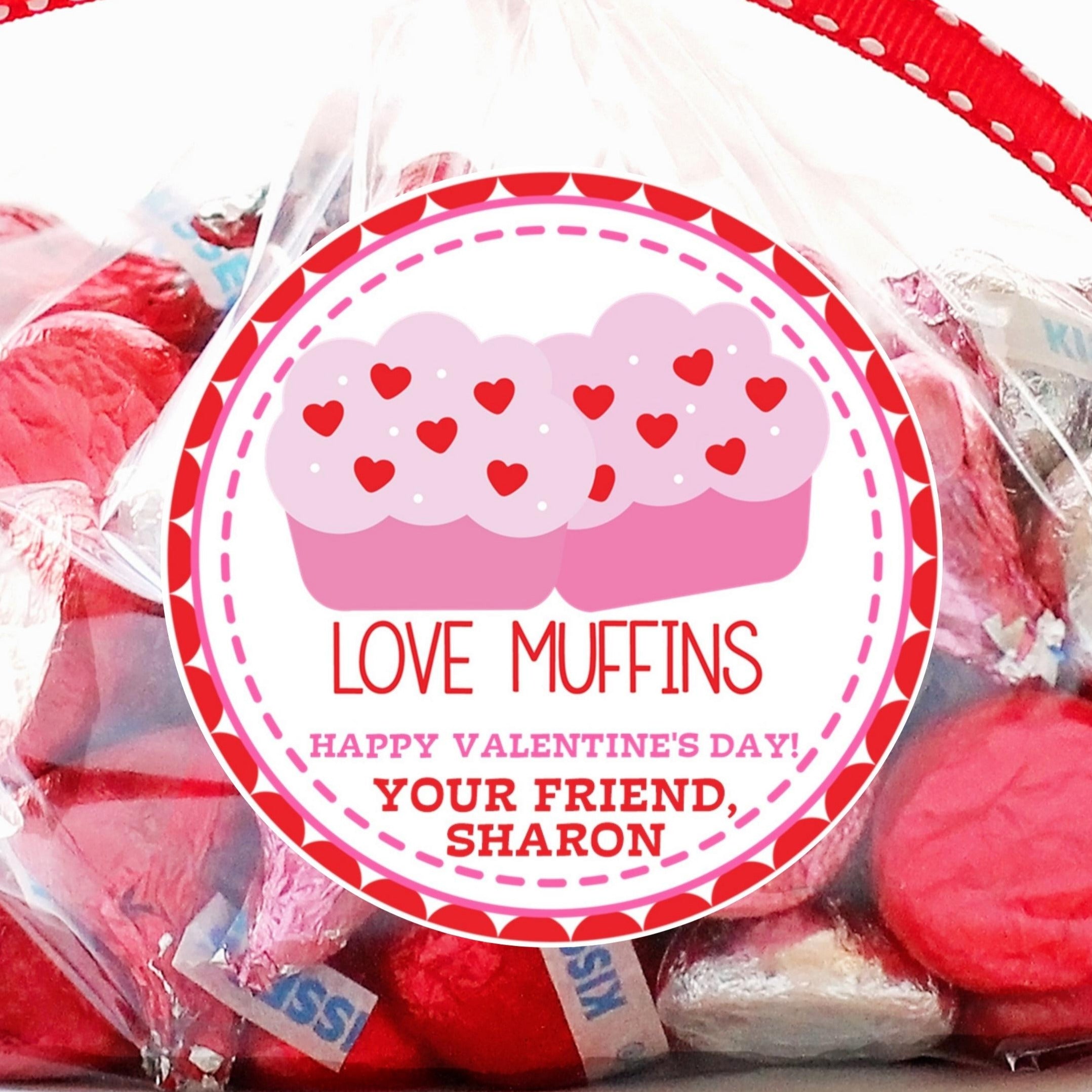 Muffins Valentine Stickers