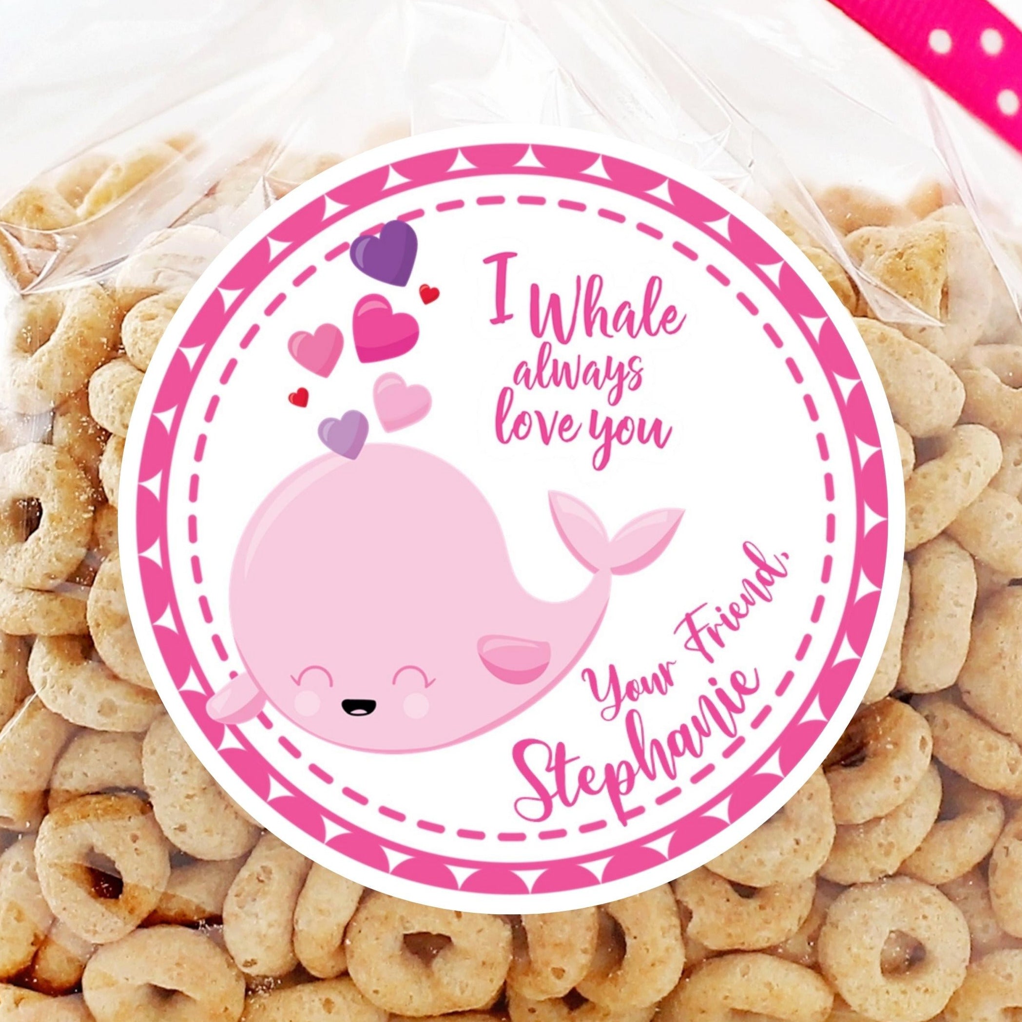 Whale Valentine Stickers