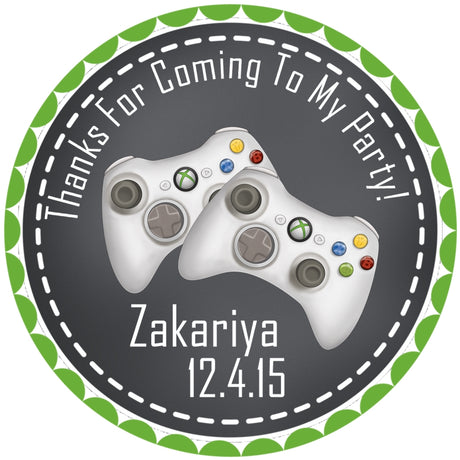 Video game birthday sticker controller design