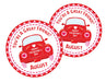 Vintage Car Valentine's Day Stickers
