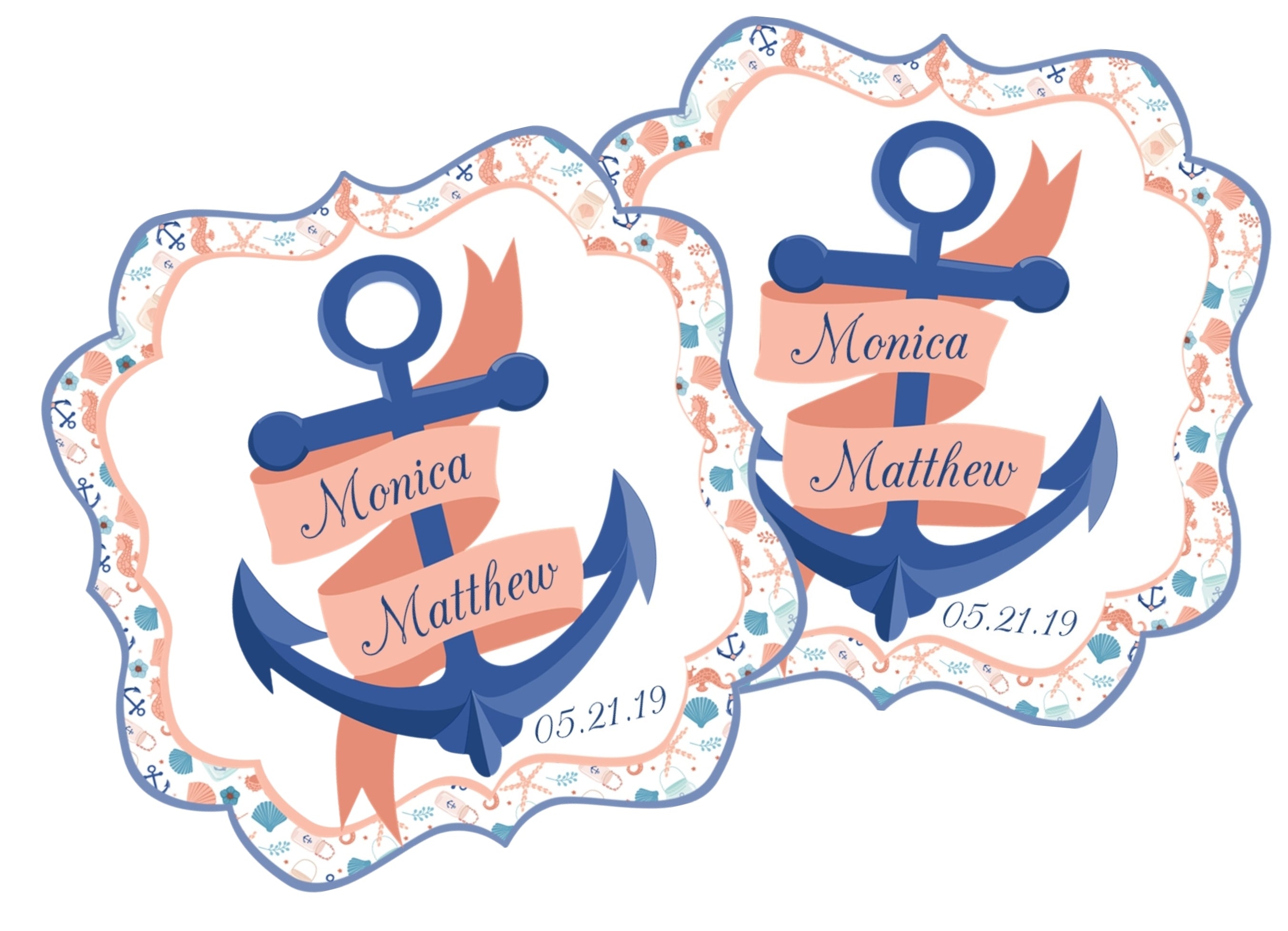 Nautical Wedding Stickers