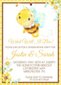 What will it bee gender reveal invitation with watercolor bee