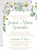 White Orchid First Communion Invitations