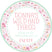 Wild and three birthday sticker boho floral wreath
