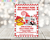 Winter 1st Birthday Party Invitations