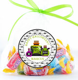 Witch potion themed Halloween party sticker