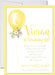 Yellow Balloon Birthday Party Invitations