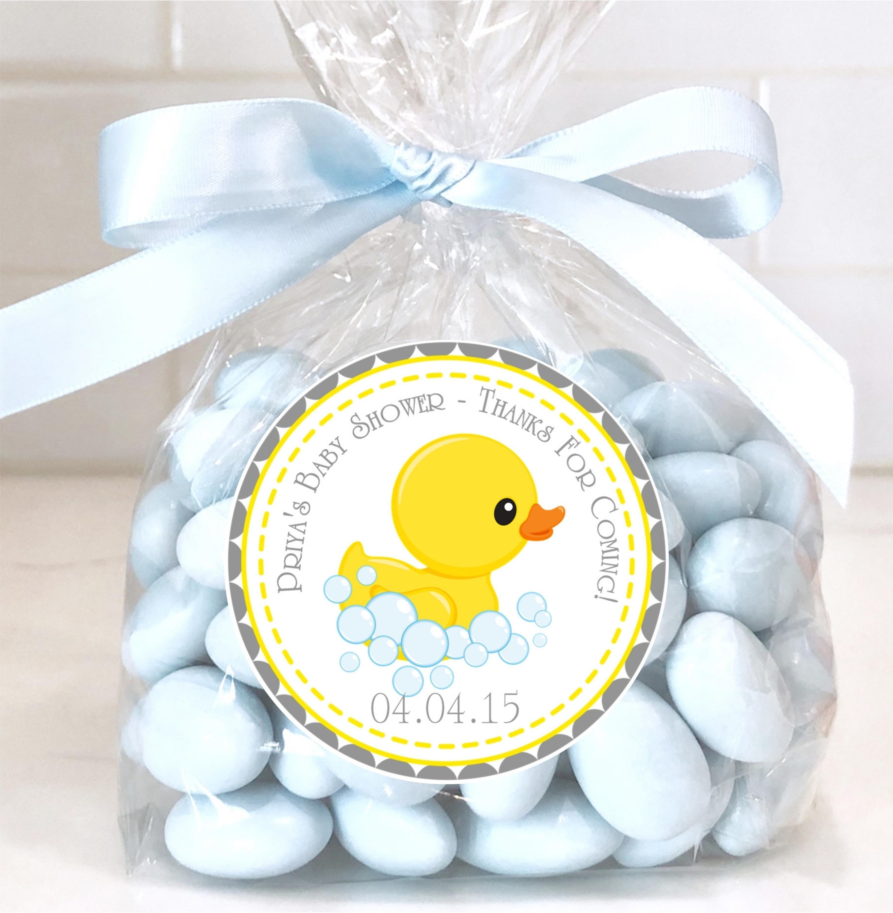 Yellow Duck Baby Shower Stickers