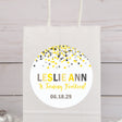 Yellow and grey confetti birthday sticker design