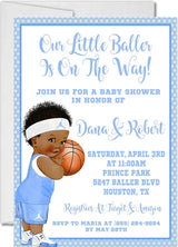 baby boy basketball shower invitation cards sporty style