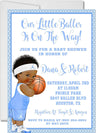 baby boy basketball shower invitation cards sporty style