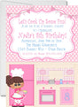 baking birthday party invitations little chef kitchen design