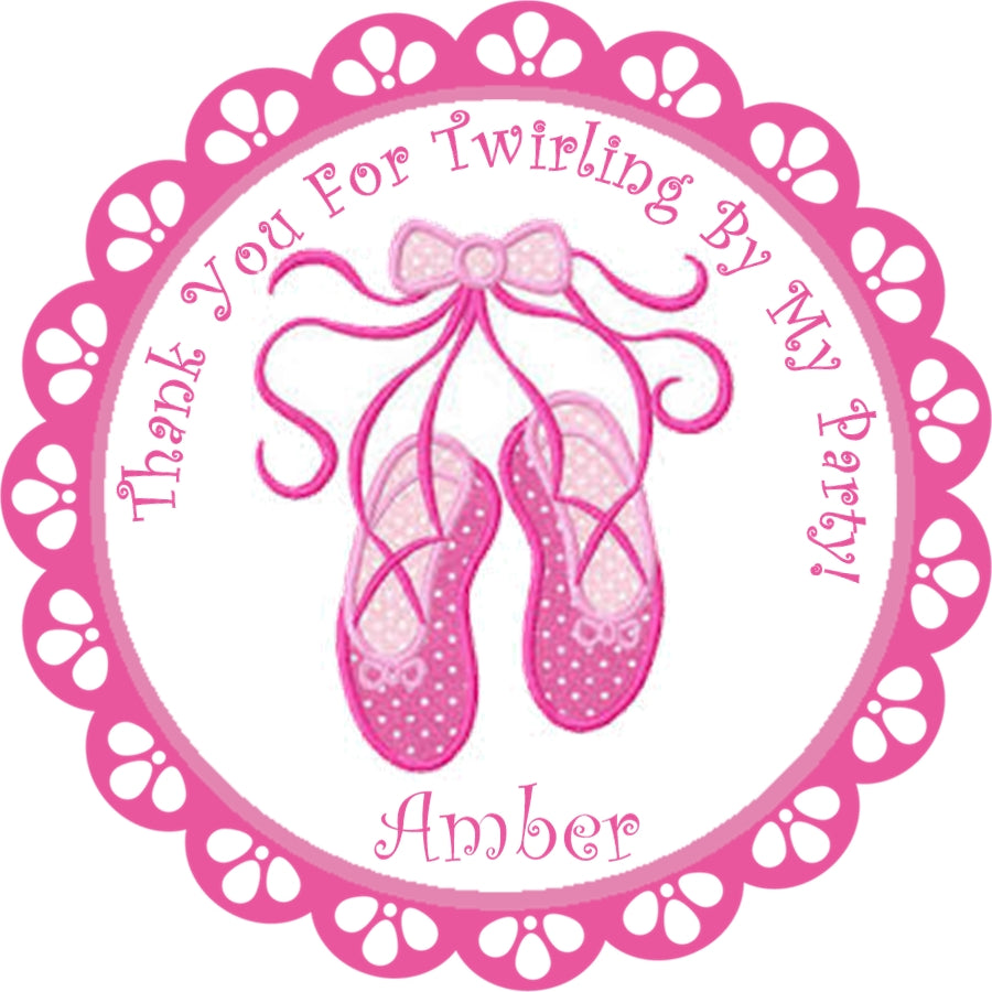 Ballet Slippers Birthday Stickers