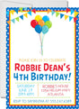 balloon birthday party invitations colorful celebration design