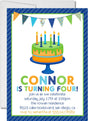 birthday cake party invitations colorful cake design