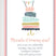 birthday cake party invitations elegant watercolor cake design