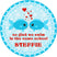 blue fish swim in the same school valentine sticker