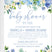blue floral baby shower by mail invitations watercolor flower design