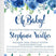 blue floral baby shower invitations elegant garden theme