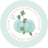 Neutral Pumpkin Baby Shower Stickers