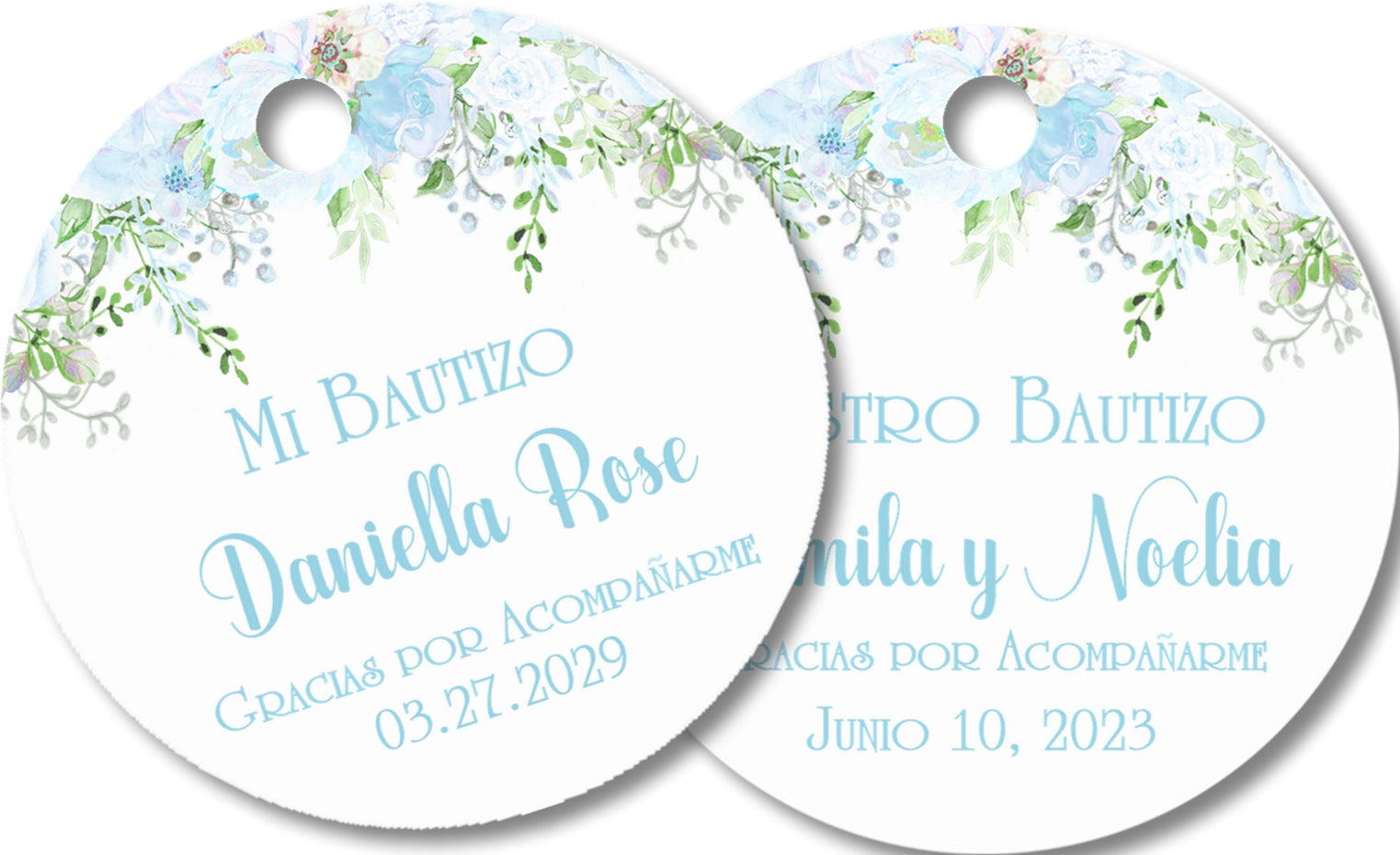 Mi Bautizo Pastel Blue Stickers