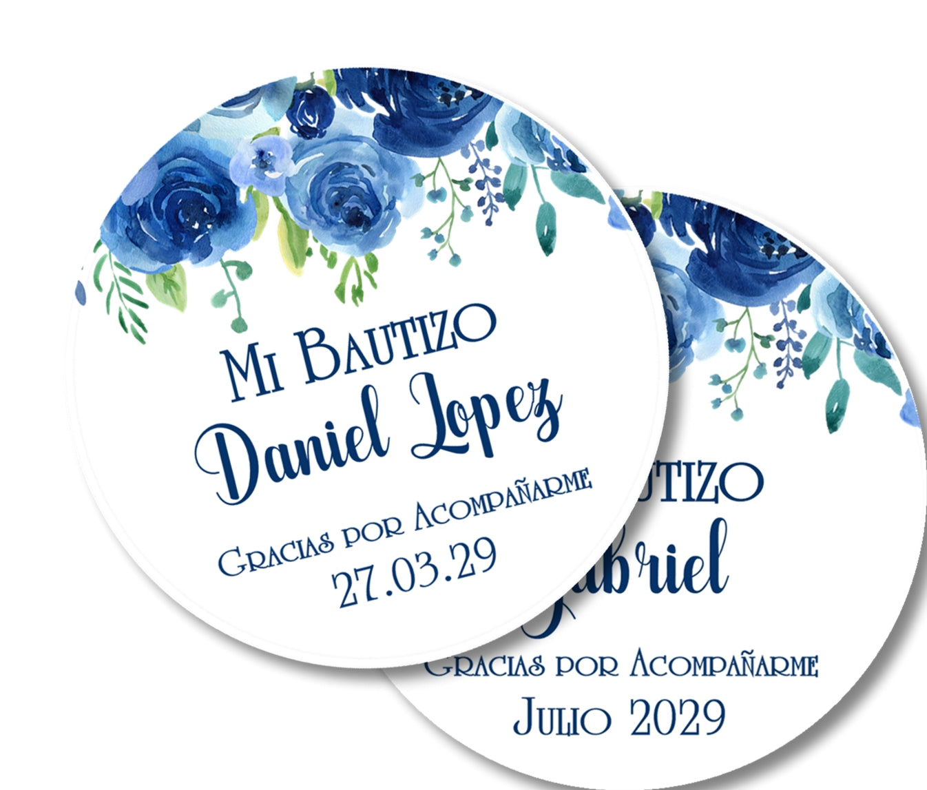 Mi Bautizo Royal Blue Stickers