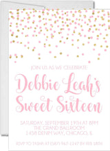 blush pink sweet 16 invitations elegant celebration theme