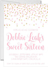 blush pink sweet 16 invitations elegant celebration theme
