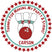bowling birthday sticker with pins and ball strike theme design