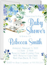 boy koala baby shower invitations blue eucalyptus flower theme