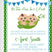 boys blue cute twin invitation cards playful storybook style