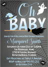 boys blue halloween baby shower invitations spiderweb design