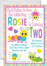 bug birthday party invitations colorful caterpillar design