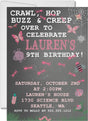 bug birthday party invitations creepy crawly design