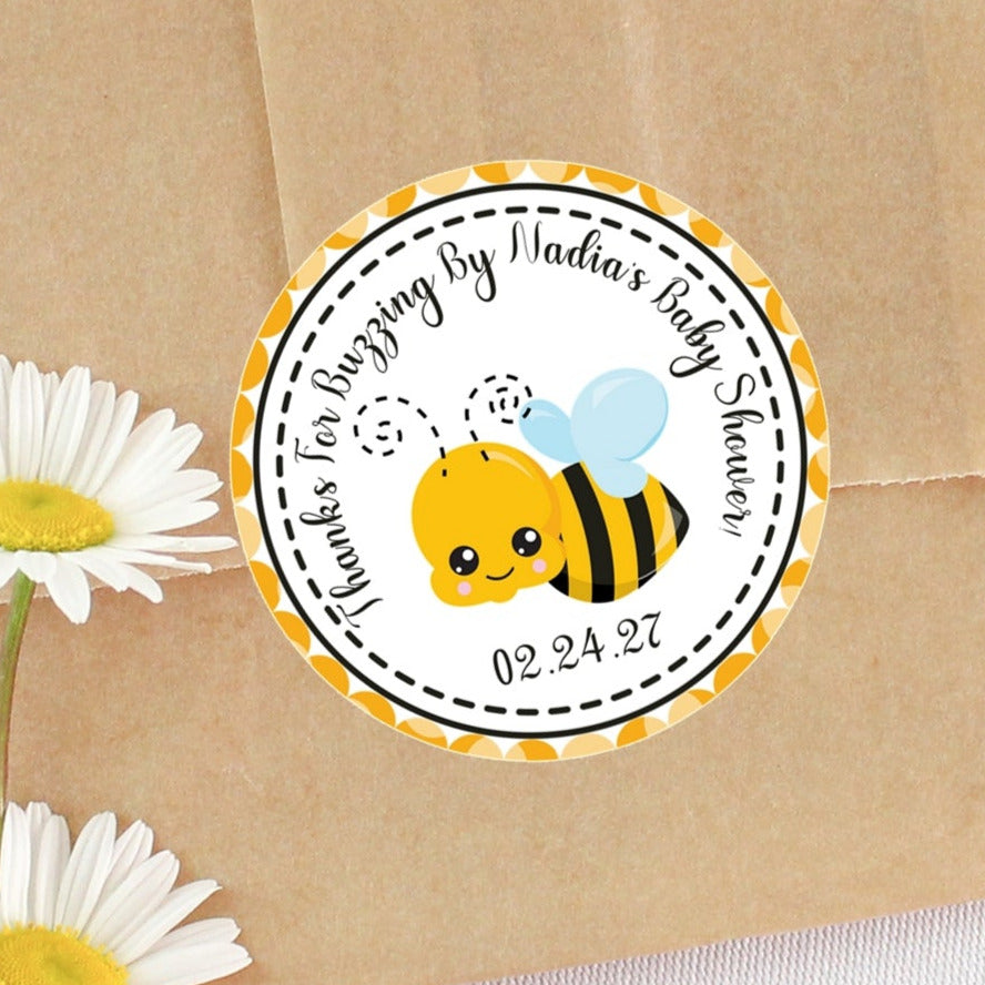 Bumble Bee Baby Shower Stickers