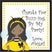 bumble bee party sticker with african american girl character