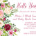 burgundy floral invitation cards elegant baby welcome style