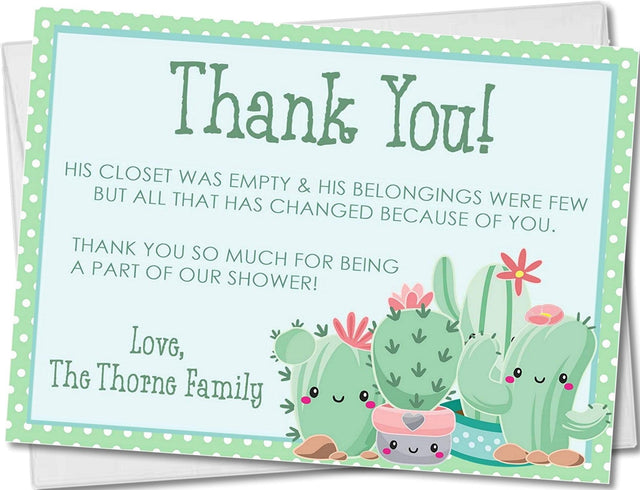 cactus baby shower invitations pastel  blue desert design
