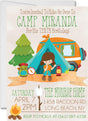 camping birthday party invitations campsite outdoor design